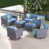 ovios Patio Furniture Set, 7 Pieces Wicker Sofa