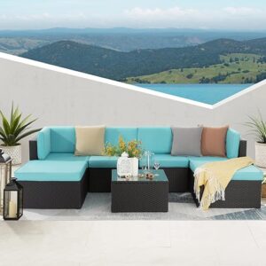 PRETZI Patio Furniture Set, Outdoor Couch, Rattan Wicker