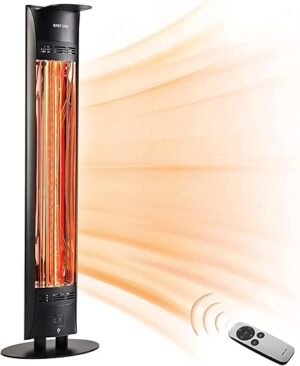 EAST OAK Patio Heater 1500W Electric IP65 Waterproof