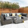 HOOOWOOO Patio Outdoor Sectional Sofa Set, 7 Piece