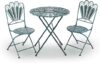 Alpine Corporation Peacock Feather Metal Bistro Set