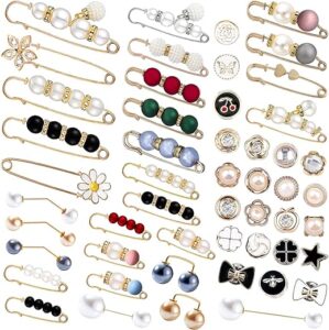 TBUZ Pearl Brooch Sweater Shawl Clips
