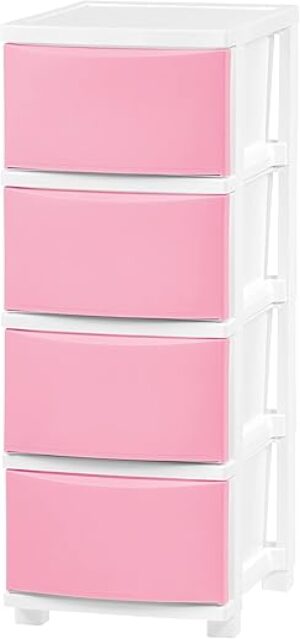 IRIS Plastic Drawer Storage Organizer, 4-Drawers