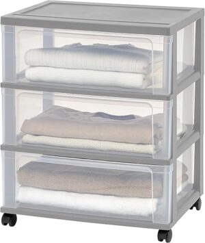 IRIS Plastic Drawer Storage Organizer Cart