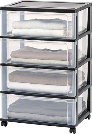 IRIS Plastic Drawer Storage Organizer Cart