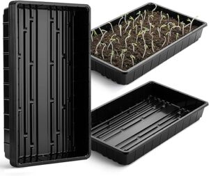 Mr. Pen Plastic Growing Trays, 5-Pack, Black