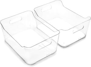 BINO Plastic Storage Bins, Large - 2 Pack