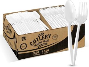 R-kay Plastic Utensils Set - 1000 Pcs
