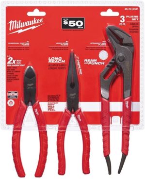 Milwaukee Pliers Set Alloy Steel 3pk