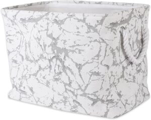 DII Polyester Storage Bin, Marble, White