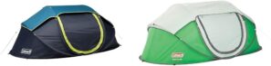 Coleman Pop-Up Camping Tent Bundle, Dark Room