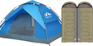 Night Cat Pop Up Tent With Double Sleeping Bag