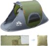 Night Cat Pop-up Waterproof 1 Person Tent With Poncho