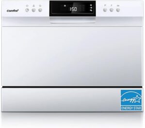 COMFEE’ Portable Mini Dishwasher, Countertop, 6 Place Settings