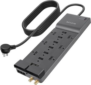 Belkin Power Strip Surge Protector With 12 AC Outlets