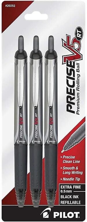Pilot Precise V5 RT Extra Fine Pens, 3-Pack (26052)