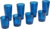 Abode Homewares Premium Plastic Drinkware Set, Deep Blue