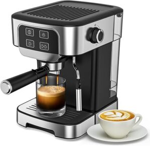 ML-KOFY Professional Espresso Maker With Milk Frother