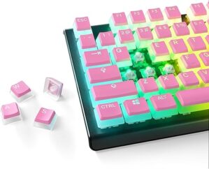 SteelSeries Pudding-Style Durable PBT Keycaps – Pink