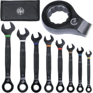 Klein Tools Ratcheting SAE Wrench Set, 8-Piece