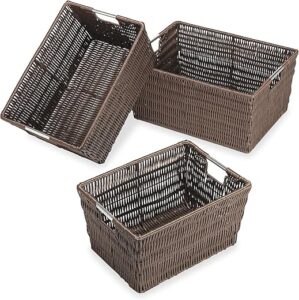 Whitmor Rattique Java 3-Piece Storage Baskets Set