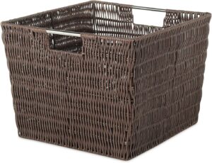 Whitmor Rattique Storage Tote Basket - Java