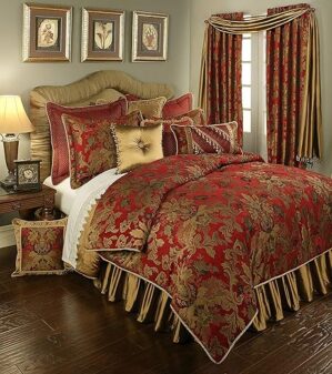 Austin Horn Classics Red 3-Piece Luxury Comforter Set