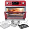 Deco Chef Red Stainless Steel Countertop Toaster Oven