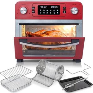 Deco Chef Red Stainless Steel Countertop Toaster Oven