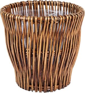 Household Essentials Reed Willow Waste Basket With Liner