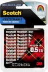 Scotch Restickable Clear Mounting Squares, 72 Count (R103)