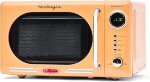 Nostalgia Retro Compact Countertop Microwave Oven - Orange