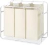 Whitmor Retro Triple Laundry Sorter With Removable Bags