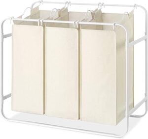 Whitmor Retro Triple Laundry Sorter With Removable Bags