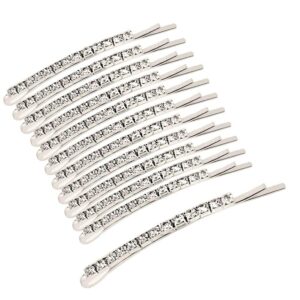 SUMAJU Rhinestone Bobby Pins Silver Hair Clips