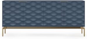 BDI Furniture Ripple Four-Door Credenza Ocean Frame