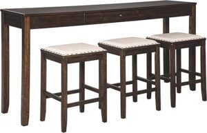 Signature Design by Ashley Rokane Urban Farmhouse Dining Set, Brown