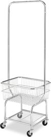 Whitmor Rolling Laundry Butler With Wire Rack