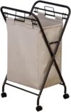 Household Essentials Rolling Laundry Hamper With Canvas Bag