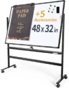 TSJ OFFICE Rolling Magnetic Whiteboard With Stand