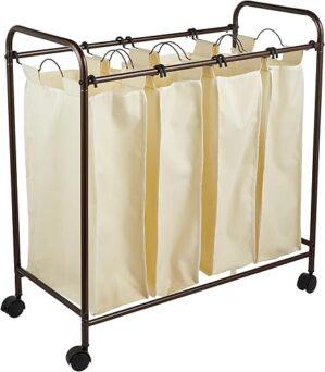 Household Essentials Rolling Quad Laundry Sorter 7173