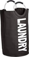 Amazon Basics Round Fabric Laundry Basket Hamper