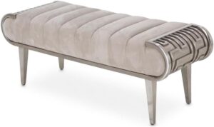 Michael Amini Roxbury Park Velvet Accent Bench