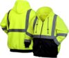 Pyramex Safety RSZH32 Hi Vis Lime Zipper Sweatshirt