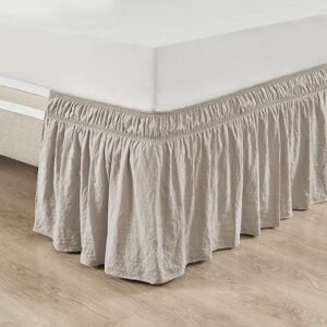 Lush Decor Ruched Ruffle Easy Wrap Bedskirt