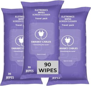 SWANKY CABLES Screen Cleaner Wipes For Electronics