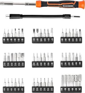 BLACK+DECKER Screwdriver Set, Precision, 56 Piece (BDHT68005)