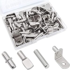 Cerpourt Shelf Pins Kit, 4 Styles Nickel Plated