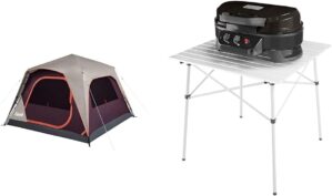 Coleman Skylodge Camping Tent & RoadTrip Grill Bundle