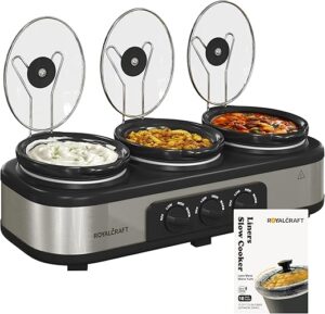 RoyalCraft Slow Cooker Buffet Servers With Liners